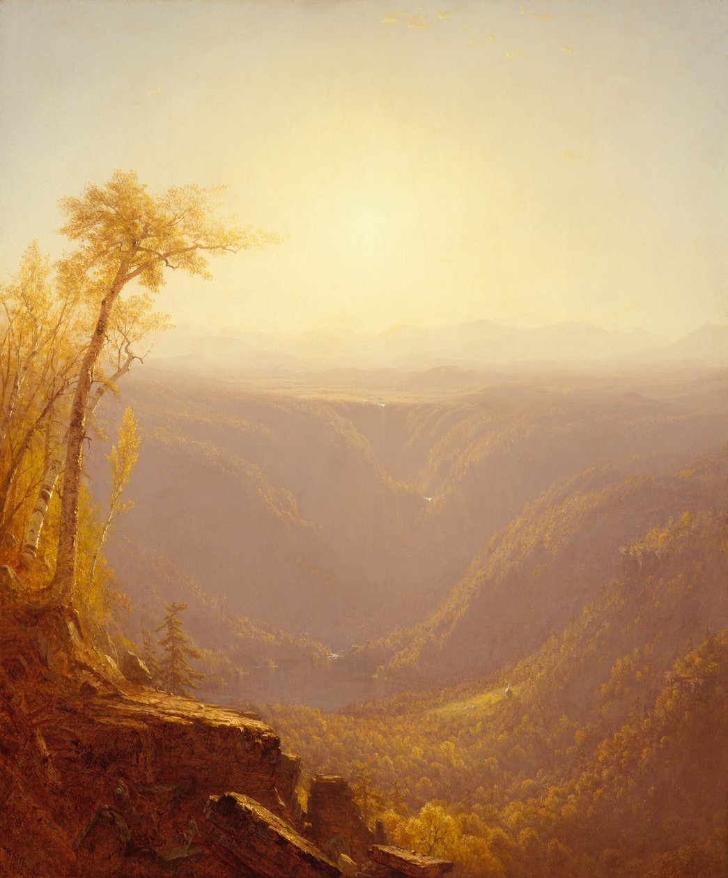 Dağlarda Bir Geçit Kauterskill Karanfil, 1862. by Sanford Robinson Gifford