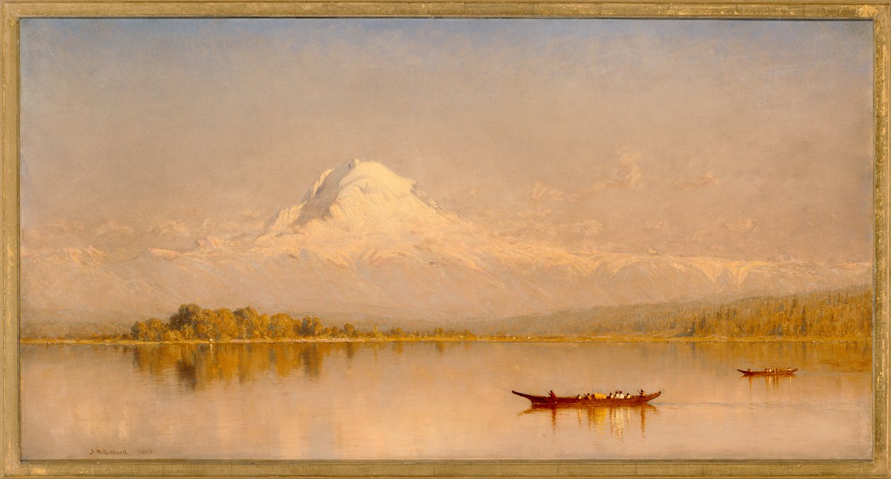 Rainier Dağı, Tacoma Körfezi - Puget Ses by Sanford Robinson Gifford
