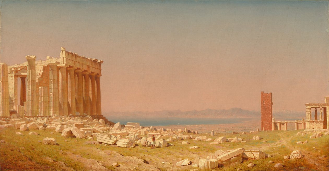 Parthenon Harabeleri, 1880. by Sanford Robinson Gifford