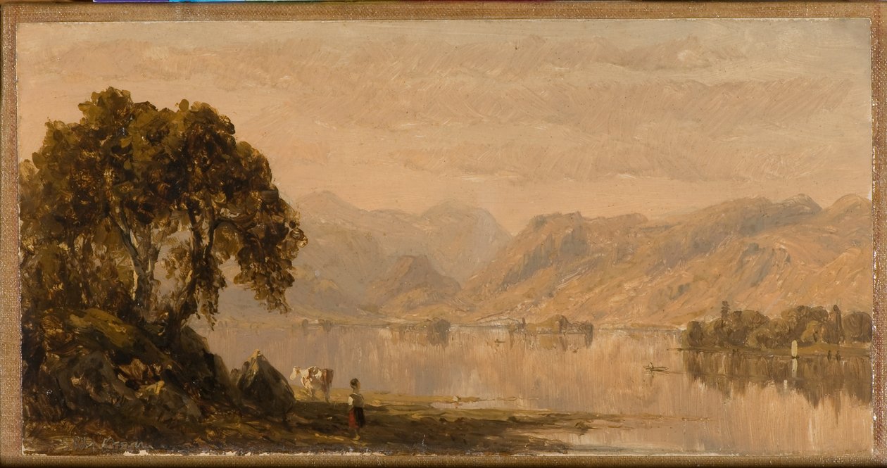 Rydalwater, Bir Eskiz 1855 (Tuval üzerine yağlıboya) by Sanford Robinson Gifford