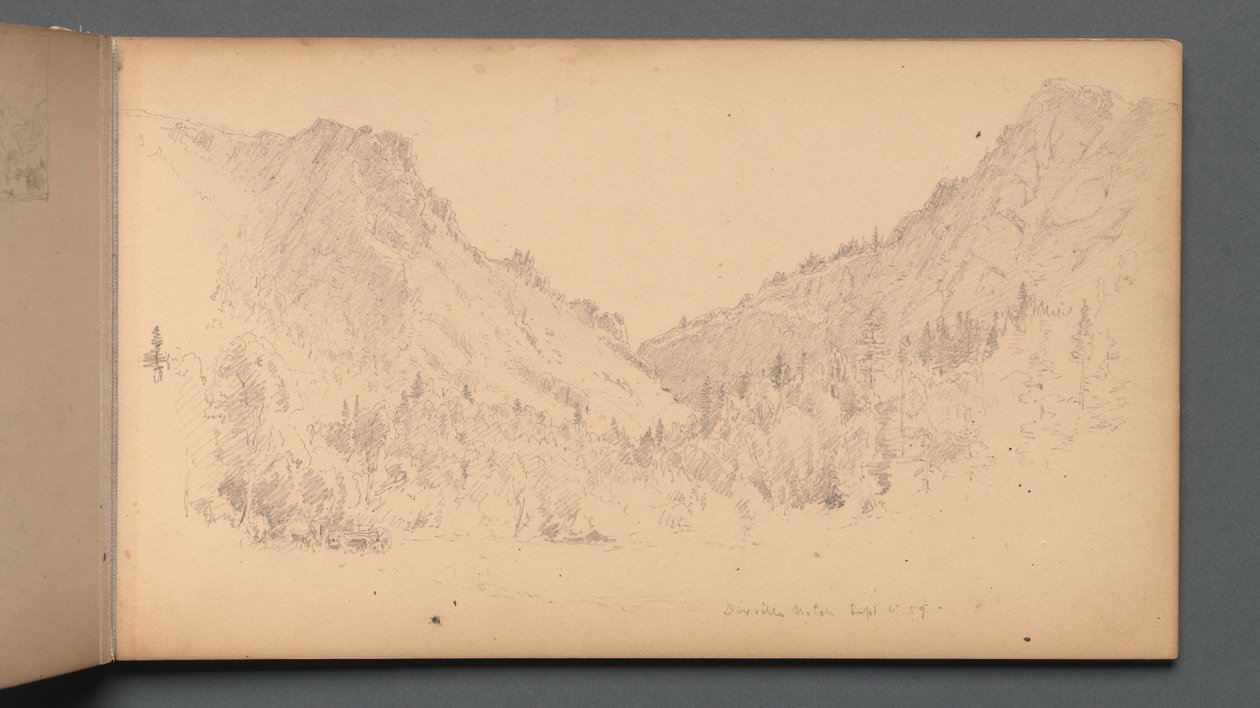 Sketchbook, sayfa 18: Dixville Notch, 4 Eylül 89, 1859. by Sanford Robinson Gifford