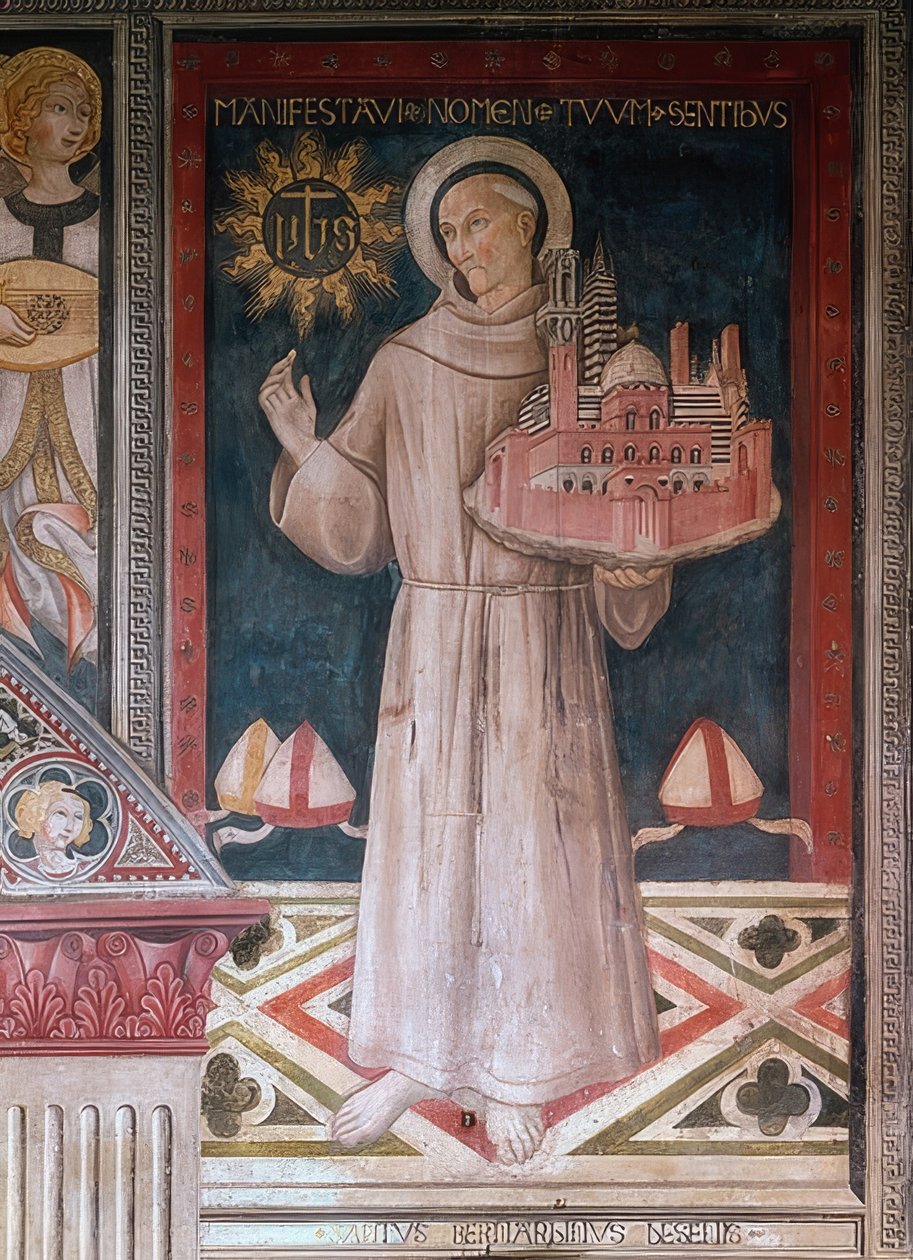 Siena şehrinin bir modeli ile Siena