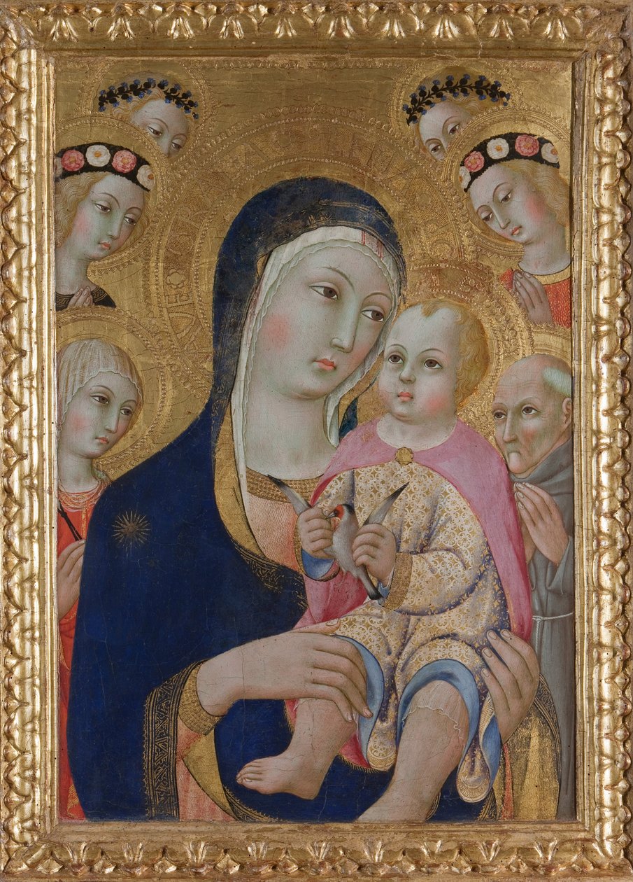 Çocuklu Madonna, Aziz Apollonia ve Bernardino ve dört melek, yaklaşık 1460 by Sano di Pietro