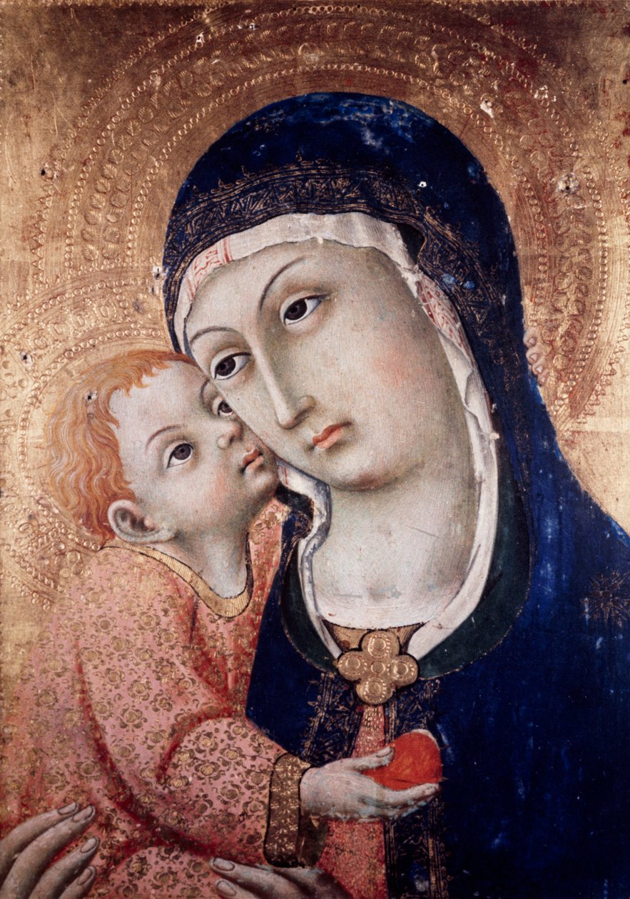 madonna ve çocuk by Sano di also Ansano di Pietro di Mencio Pietro
