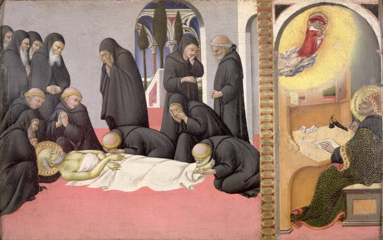 Aziz Jerome, Kudüslü Aziz Kiril'e Görünüyor by Sano di also Ansano di Pietro di Mencio Pietro