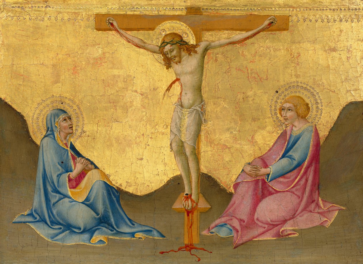 Çarmıha Gerilme, 1445-1450 civarı (kavak panel üzerine tempera) by Sano di also Ansano di Pietro di Mencio Pietro