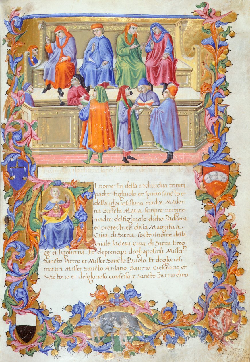 The Tribunal of Merchandise, Sano di Pietro