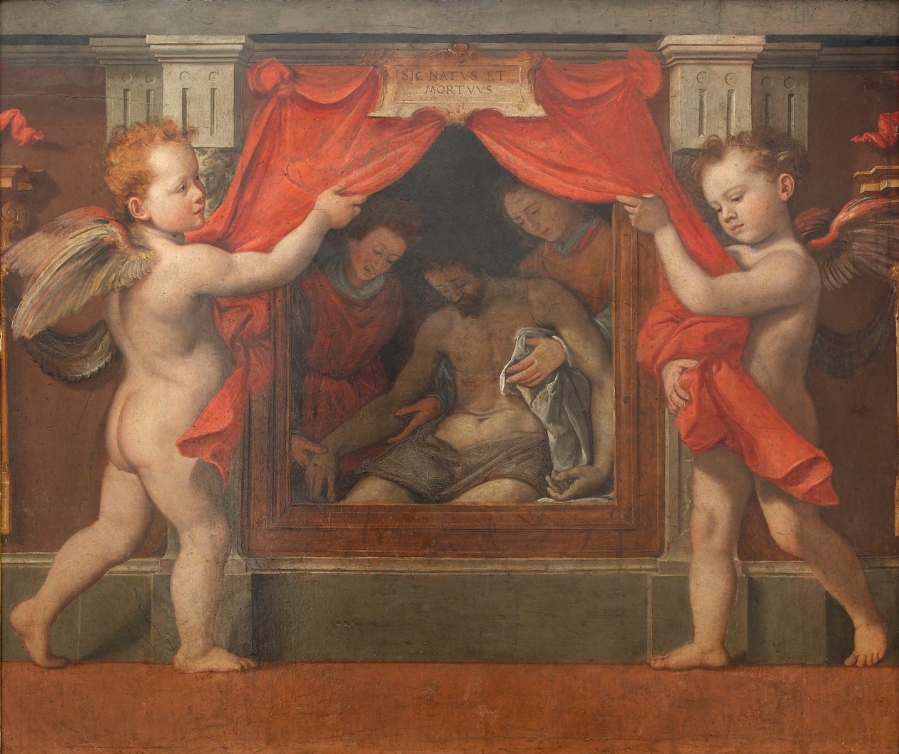 İki melek yüzlü Pietà, yaklaşık 1576. by Santi di Tito