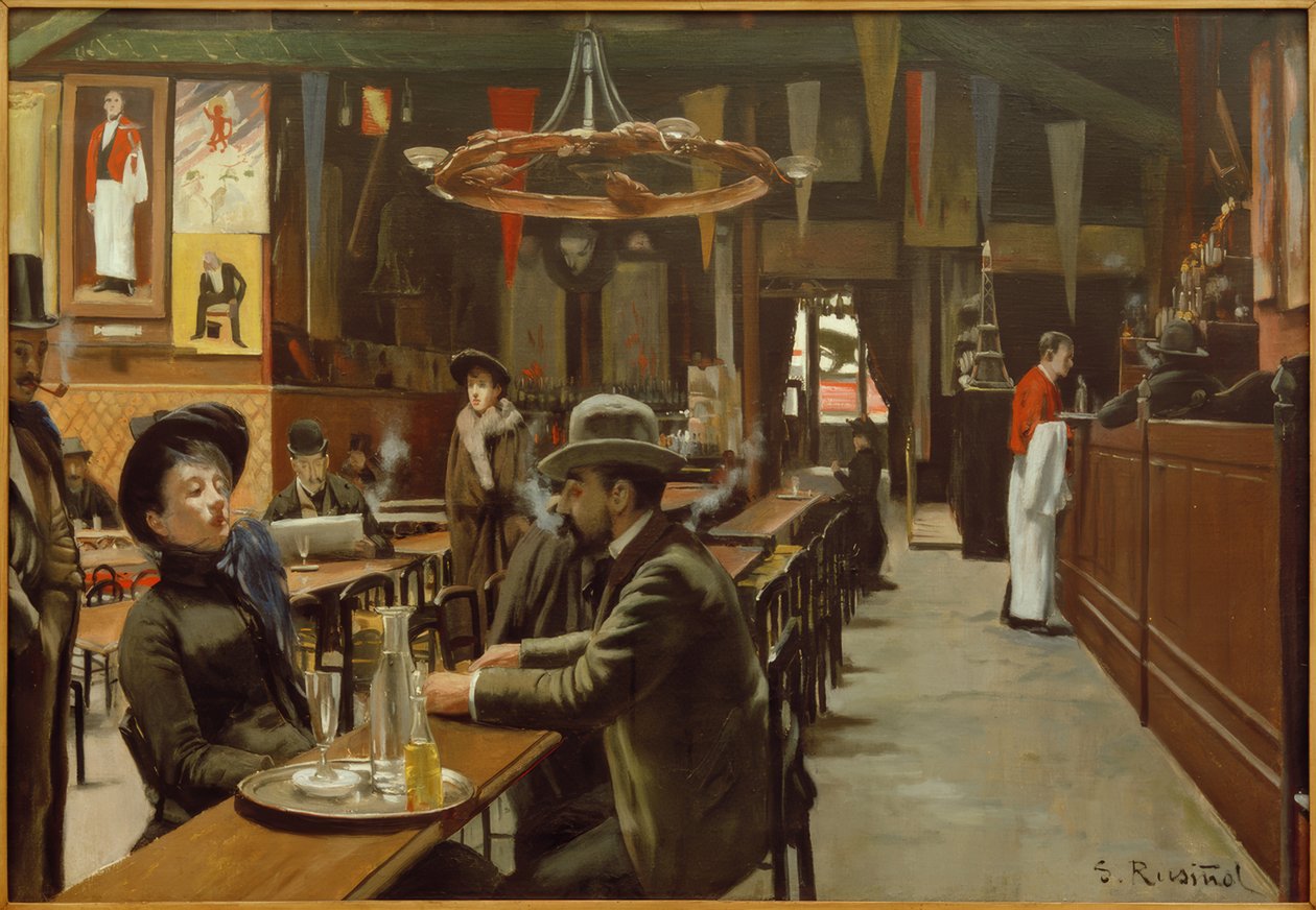 Montmartre Kafe by Santiago Rusiñol