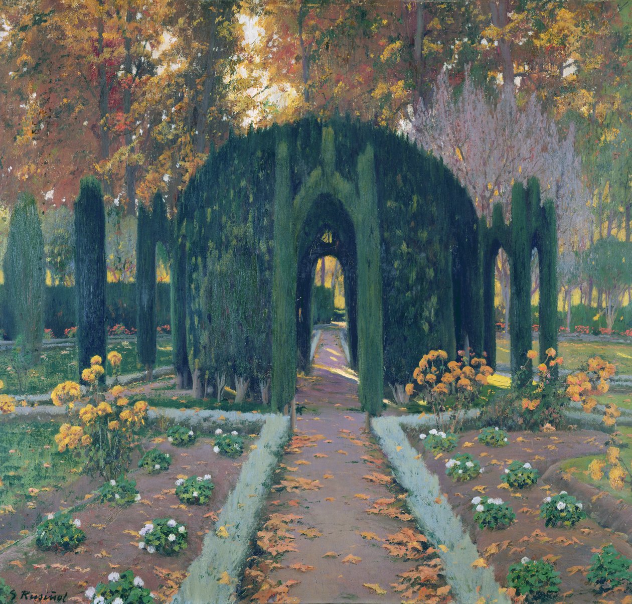 La Glorieta (Aranjuez) 1909  by Santiago Rusiñol