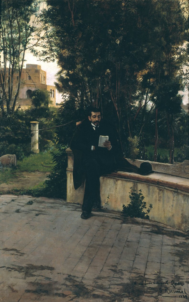 Bahçedeki Bay Quer by Santiago Rusiñol