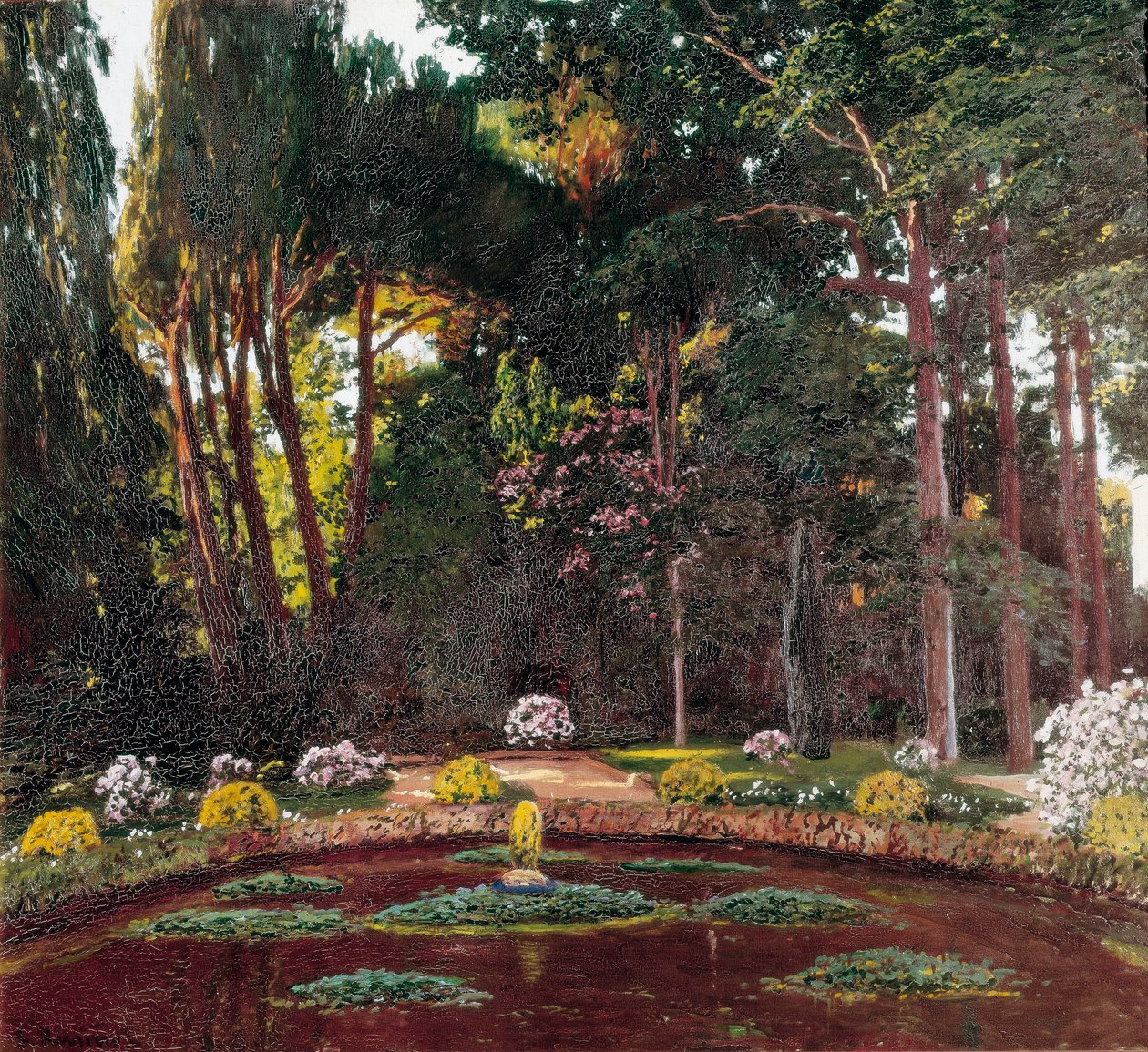 Art Nouveau “Bahçe” (Arbucies). Santiago Rusinol ve (i) Prats (1861-1931) 19. yüzyılın sonlarında El Vendrell tarafından yapılan boyama. Ev-Müze Pau Casals. by Santiago Rusinol i Prats