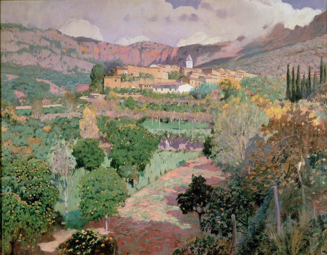 Soller, Mayorka (tuval üzerine yağlı boya) by Santiago Rusinol i Prats