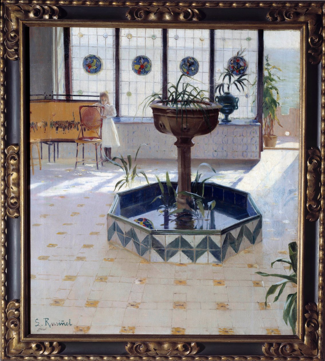 Verendanın altındaki çeşme Tablo Santiago Rusinol y (i) Prats (1861-1931) 1894 Özel koleksiyon by Santiago Rusinol i Prats
