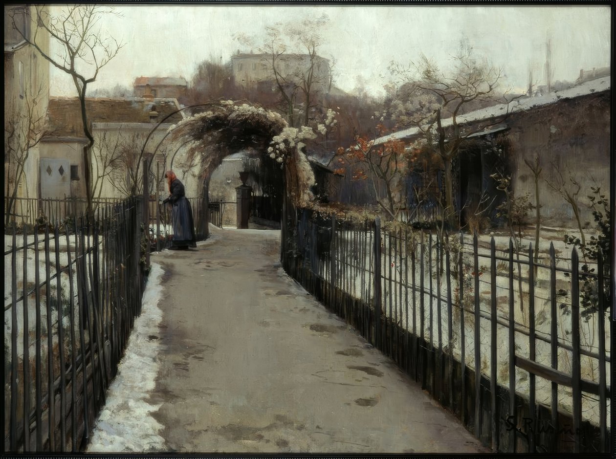 Kışın bahçe by Santiago Rusiñol