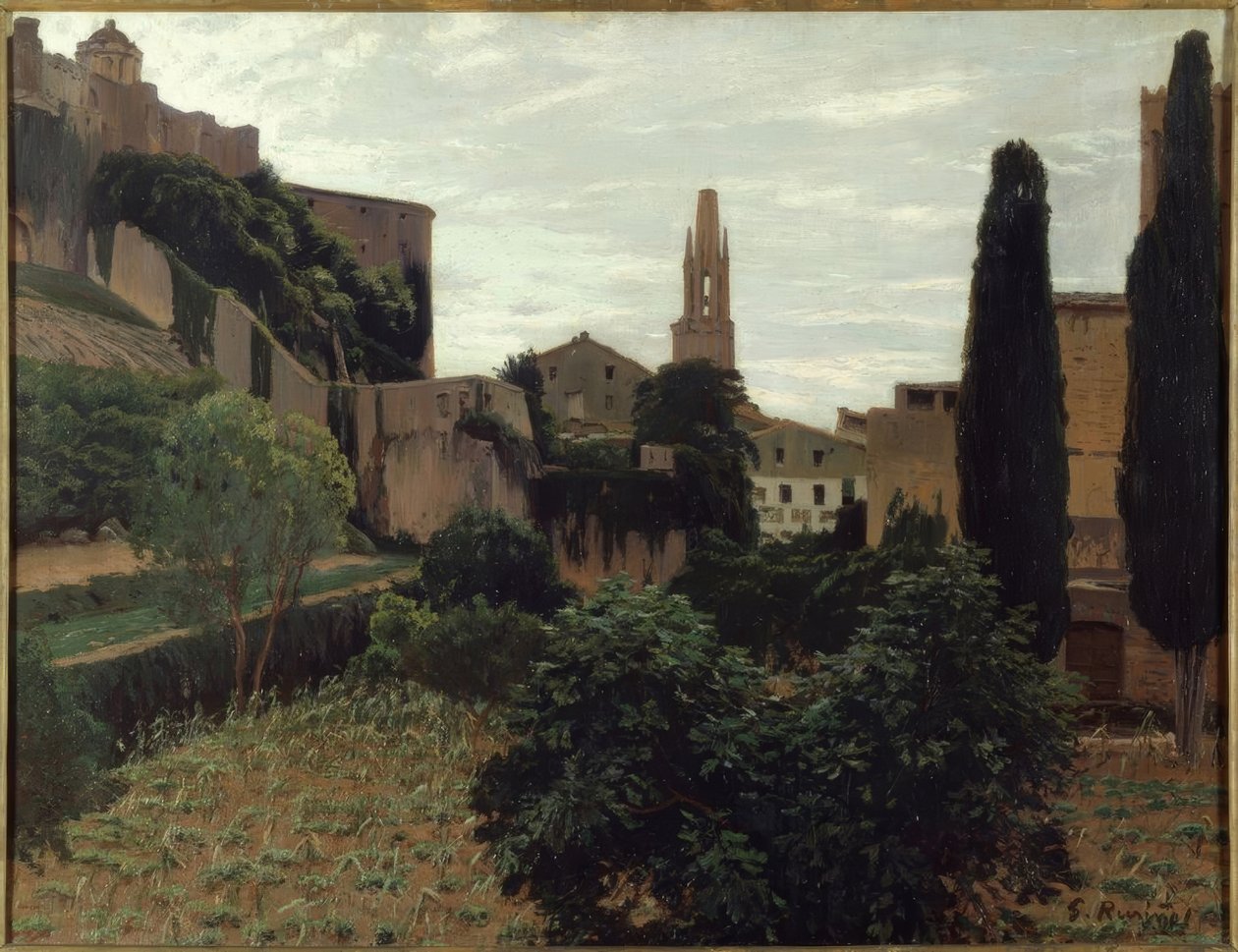 Santiago Rusiñol / "Girona, III", c. 1925, Tuval üzerine yağlı boya, 93 × 123 cm. by Santiago Rusiñol
