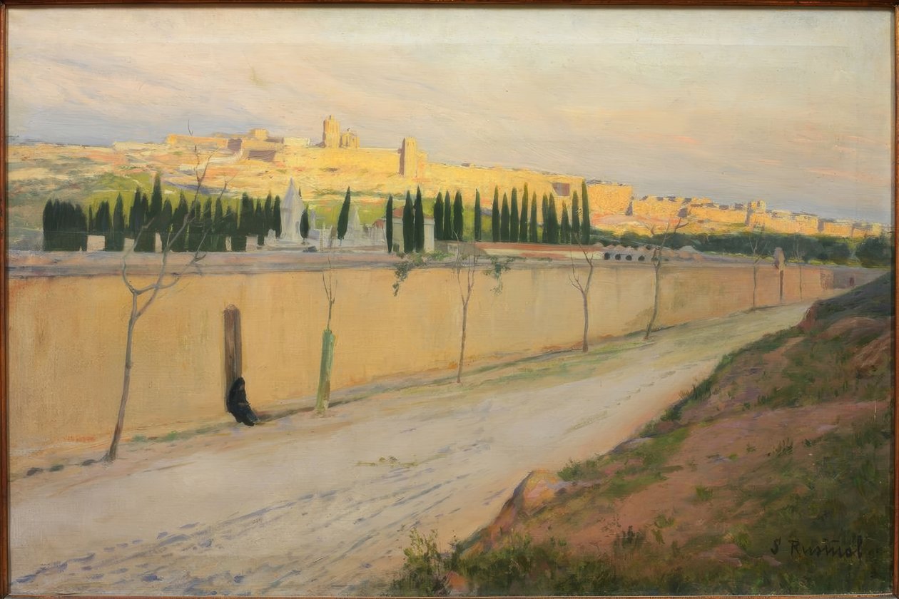 Mezarlığa giden yol by Santiago Rusiñol