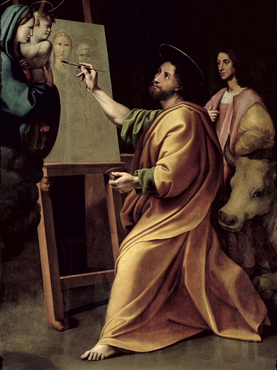 St.Luke Bakire Tablosu by Raffaello Sanzio Raphael