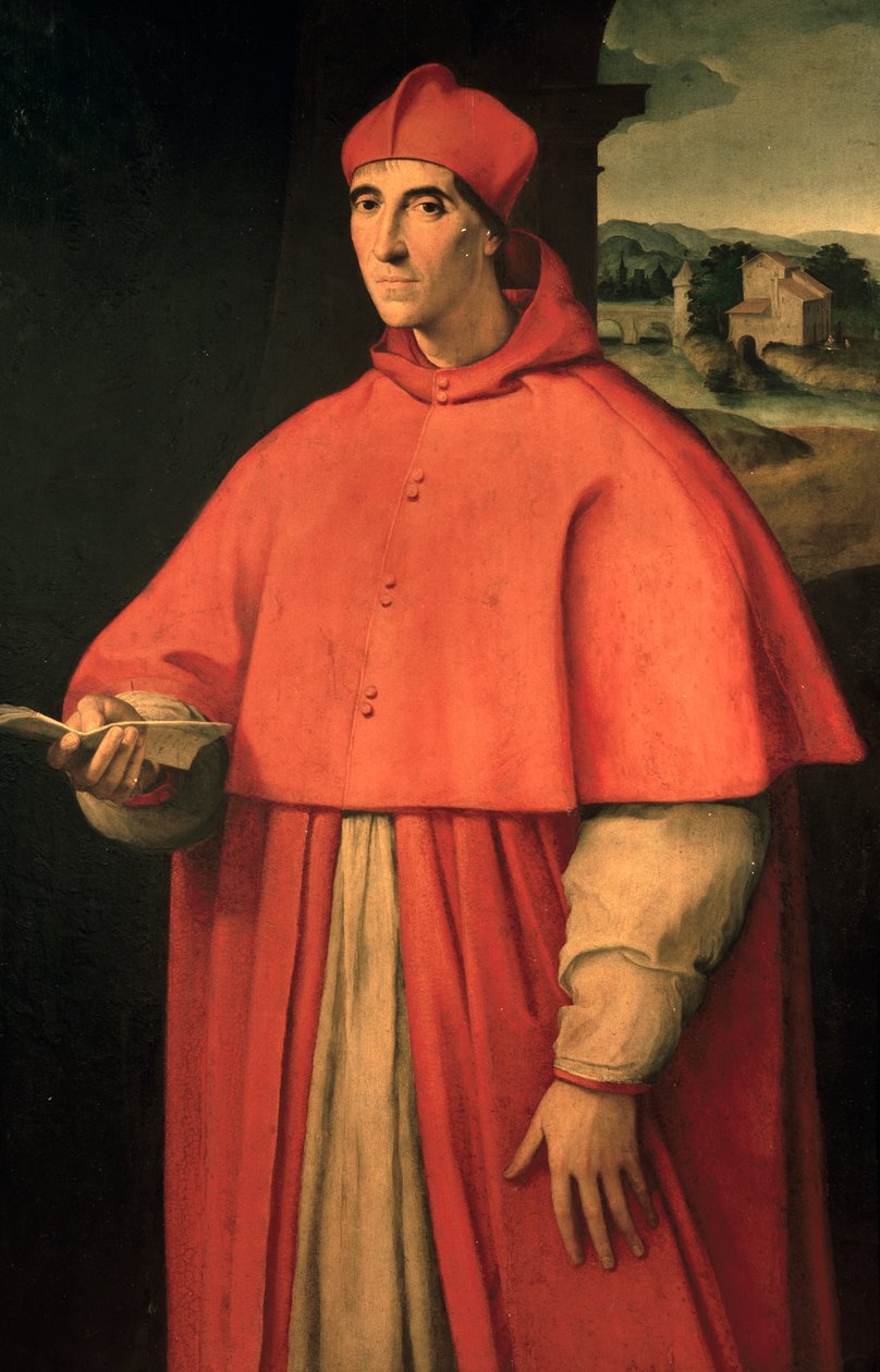 Kardinal Alessandro Farnese'nin portresi, geleceğin Papası III. Paul (Canino by Sanzio of Urbino (workshop) Raphael