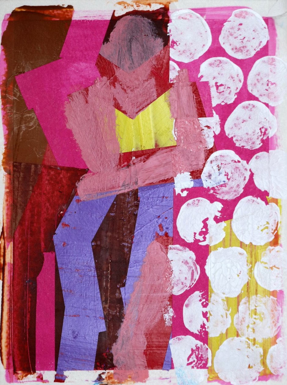 Elle #1, 2020 (kağıt üzerinde akrilik) by Sara Hayward