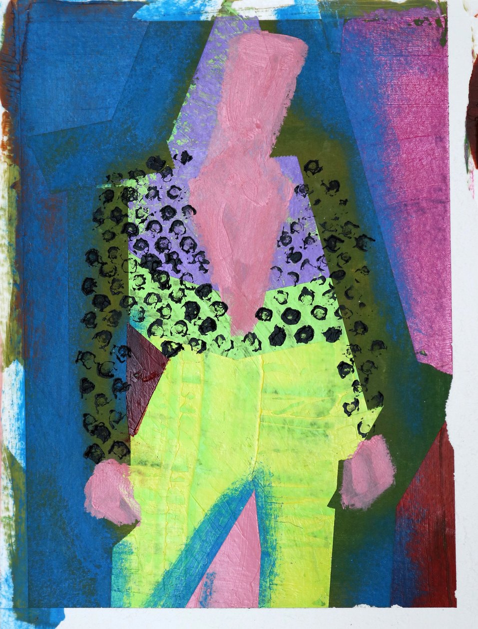 Elle #3, 2020 (kağıt üzerinde akrilik) by Sara Hayward