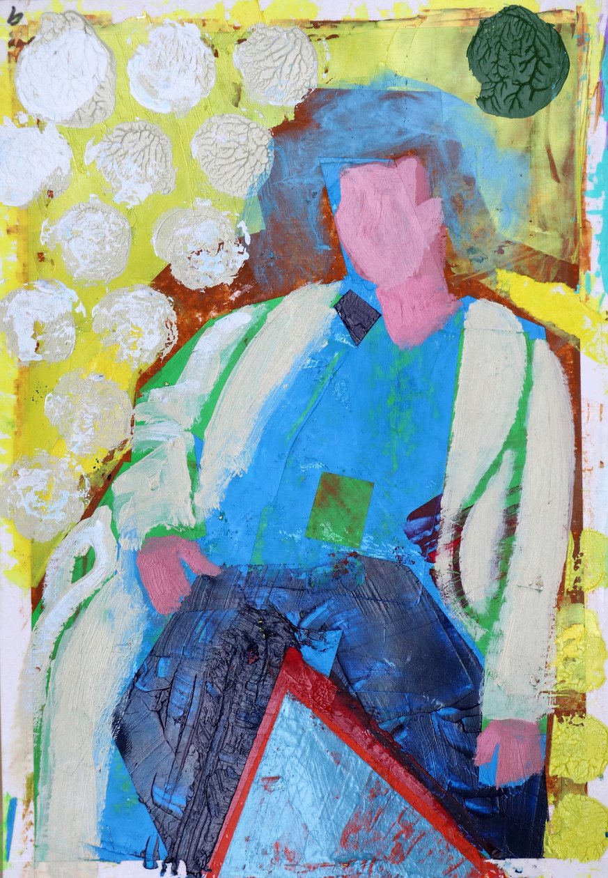 Elle #9, 2020 (kağıt üzerinde akrilik) by Sara Hayward