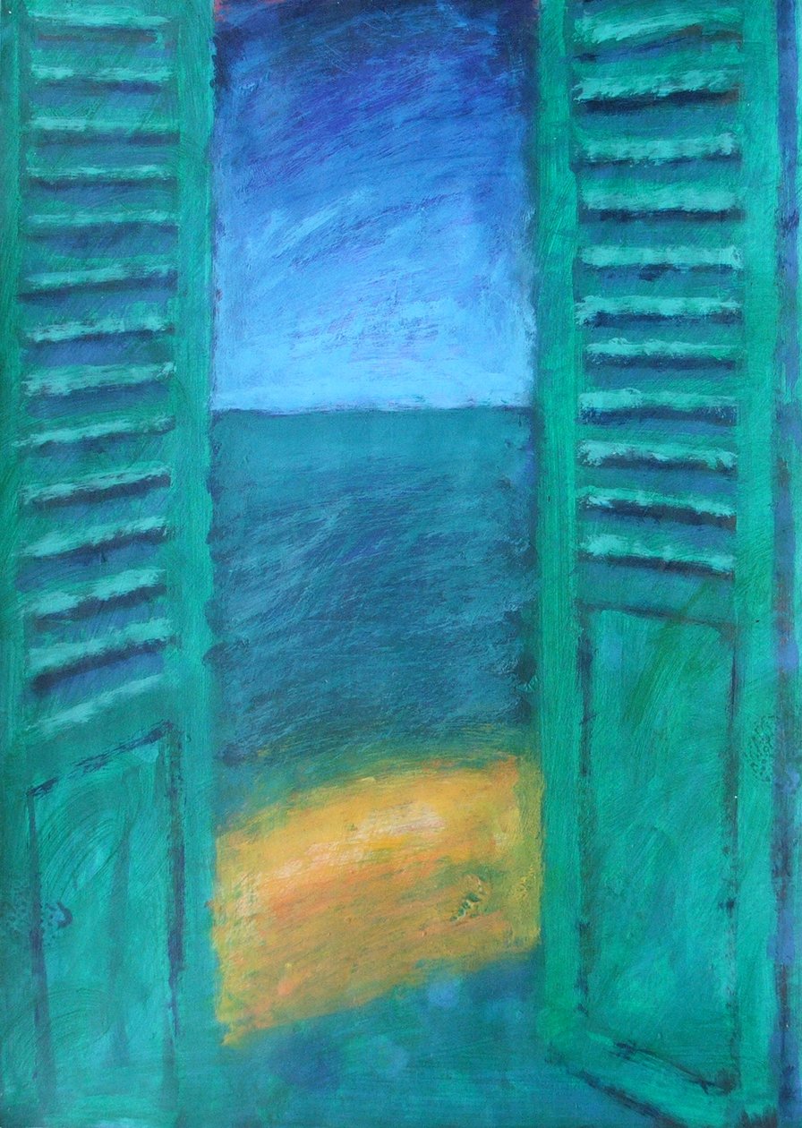 Yeşil Kepenkler (gemide akrilik) by Sara Hayward