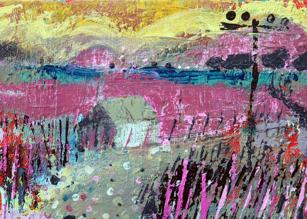 Manzara Iona, 2019 (tuval üzerine akrilik) by Sara Hayward