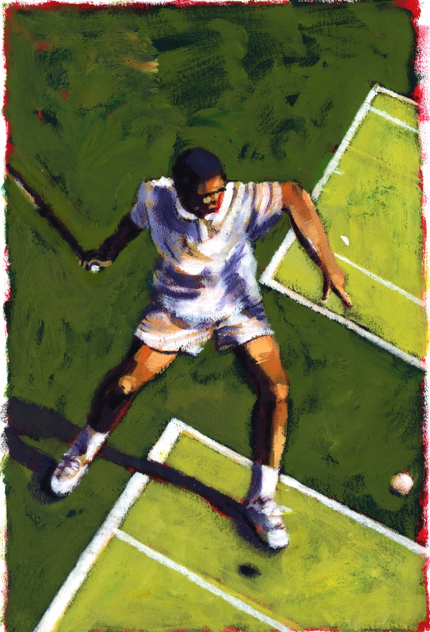 Tenisçi, 2009 (akrilik) by Sara Hayward
