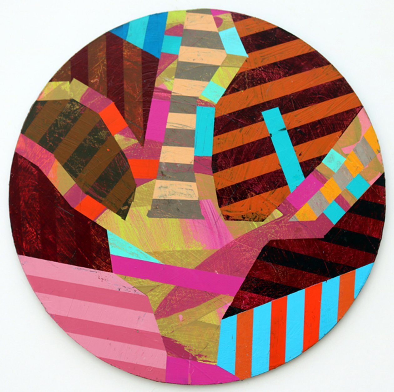 Twixt Heaven & Earth IV-A (dairesel tahta üzerinde akrilik) by Sara Hayward