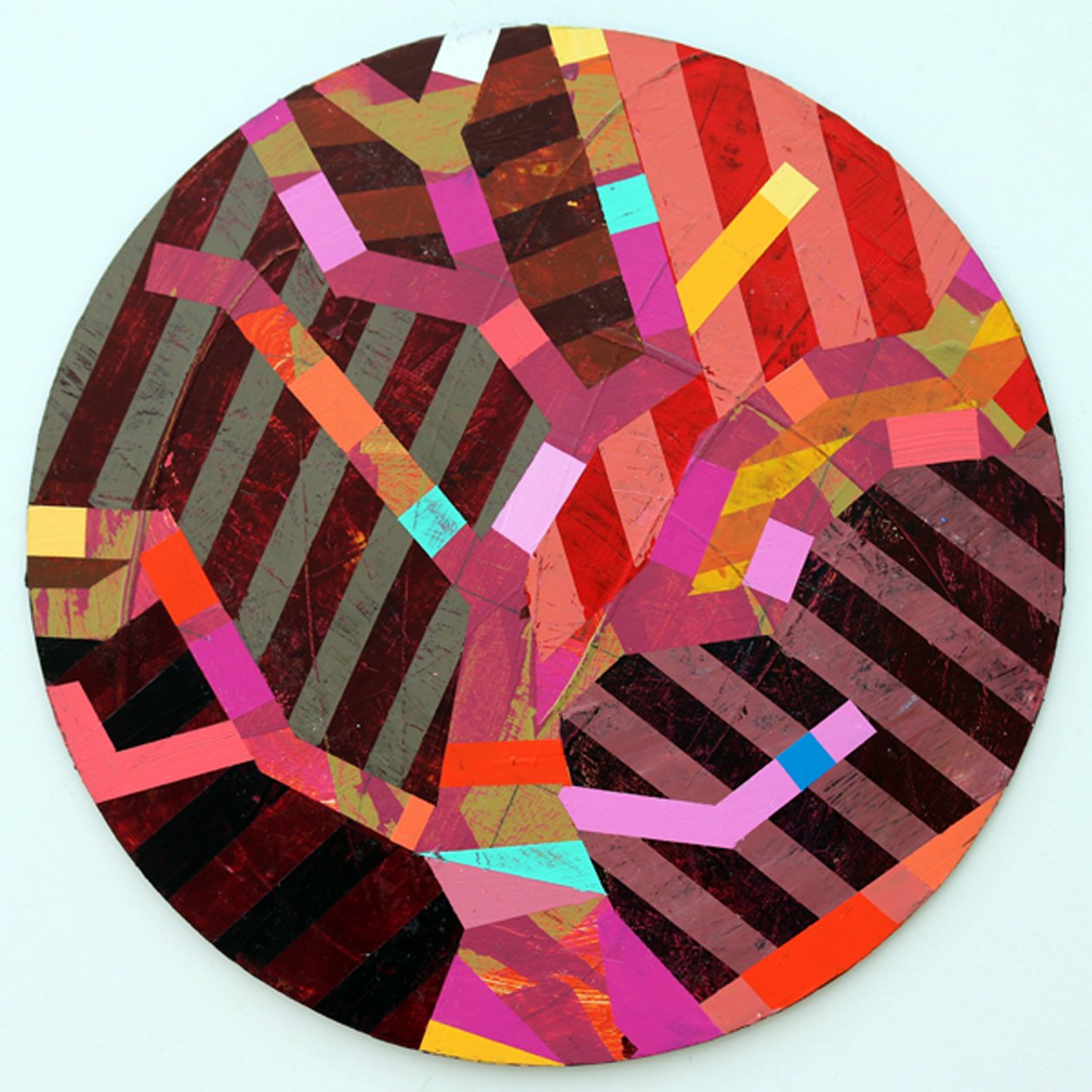 Twixt Heaven & Earth VII-A (dairesel tahta üzerinde akrilik) by Sara Hayward