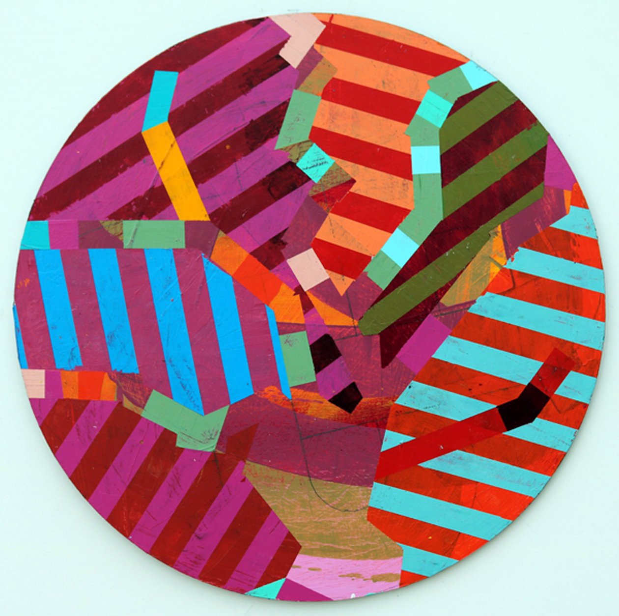 Twixt Heaven & Earth VIII-A (dairesel tahta üzerinde akrilik) by Sara Hayward