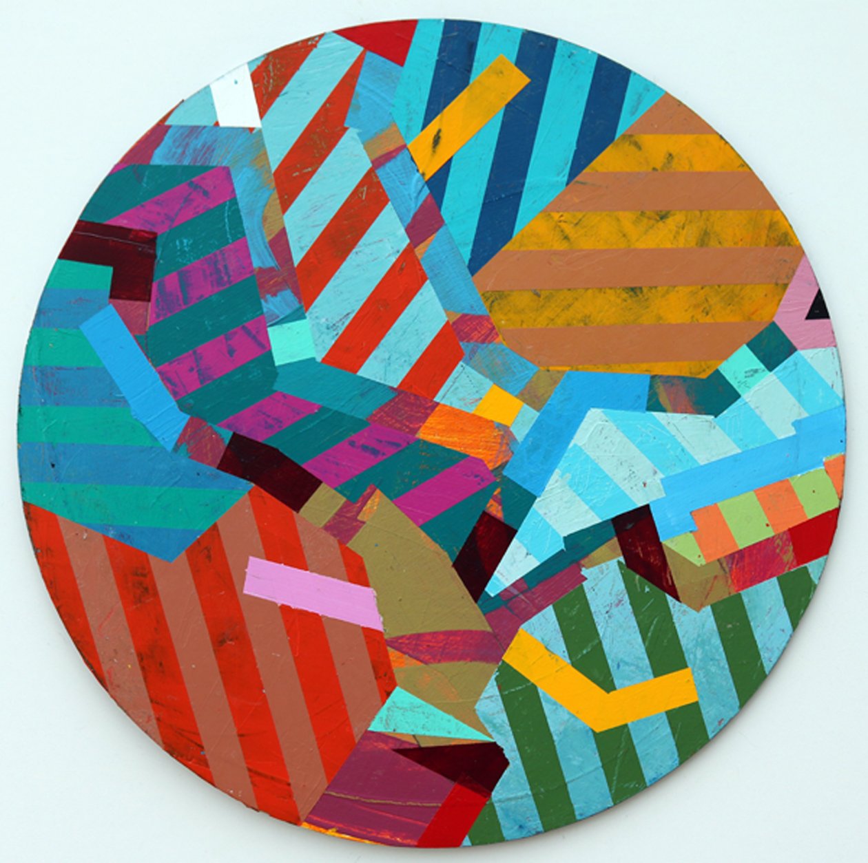 Twixt Heaven & Earth XVIII-A (dairesel tahta üzerinde akrilik) by Sara Hayward