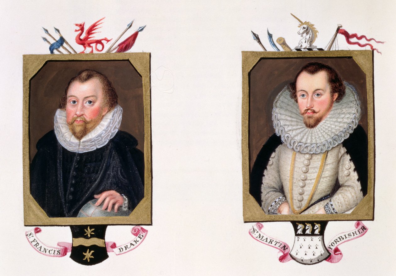 Sir Francis Drake (c.1540-96) ve Sir Martin Frobisher