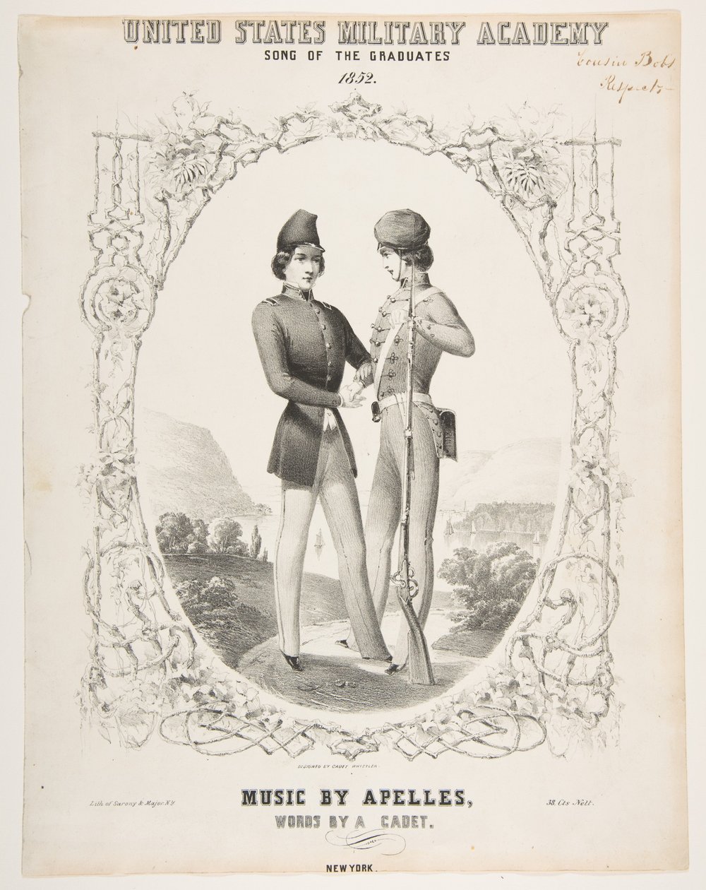 Amerika Birleşik Devletleri Askeri Akademisi: Mezunların Şarkısı, 1852. by Sarony and Co