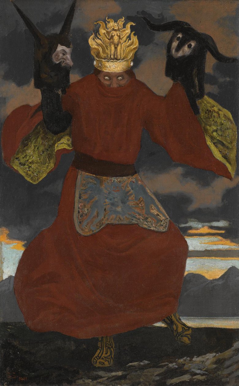 Şaman, 1901 by Sascha Schneider