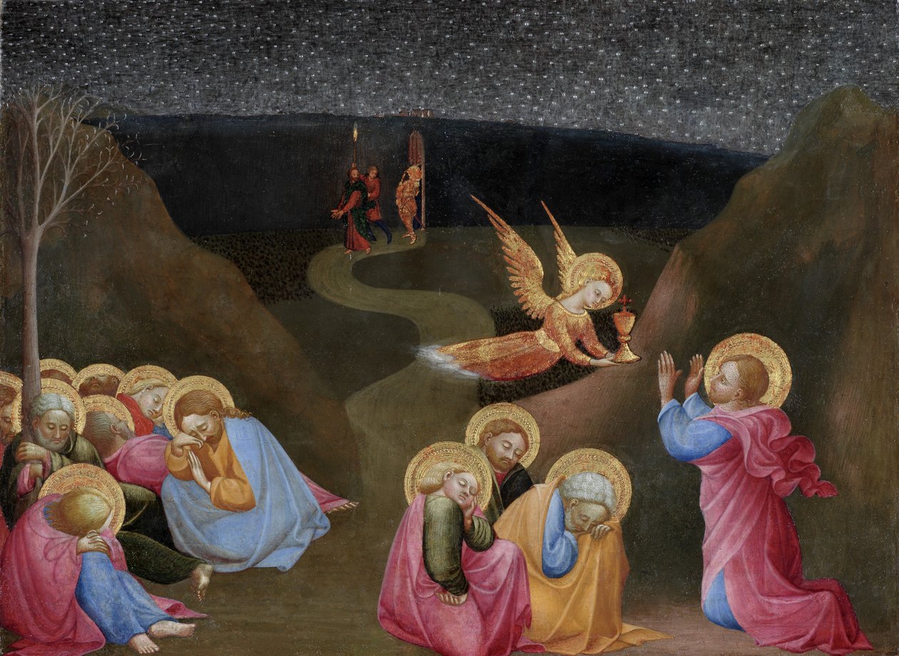 The Agony in the Garden, c.1400-50 (kavak panel üzerinde tempera) by Sassetta c.1392 1450 Sassetta c.1392 1450