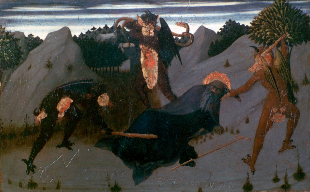 Aziz Anthony, Şeytanlar Tarafından Dövüldü, 1423-1426 by Sassetta