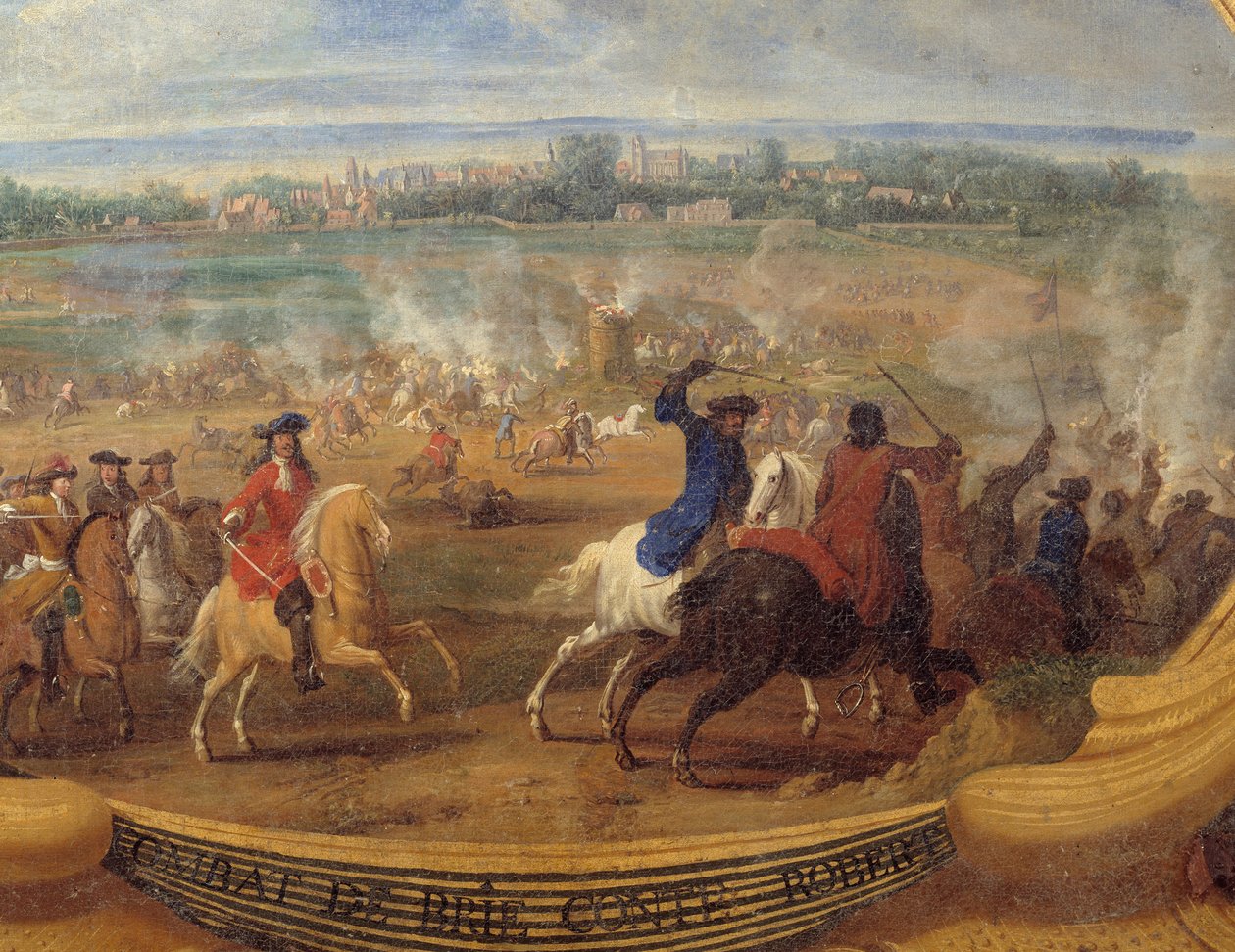 Büyük Conde (1621-1686) olarak bilinen Bourbon Conde Prensi Louis II'nin (Bourbon-Conde) Eylemleri, Brie Comte Robert Savaşı (Brie-Comte-Robert) Detay Boyama, Savior Le Conte (Leconte, Le Comte, Lecomte) ) (1659-1694) by Sauveur Le Conte