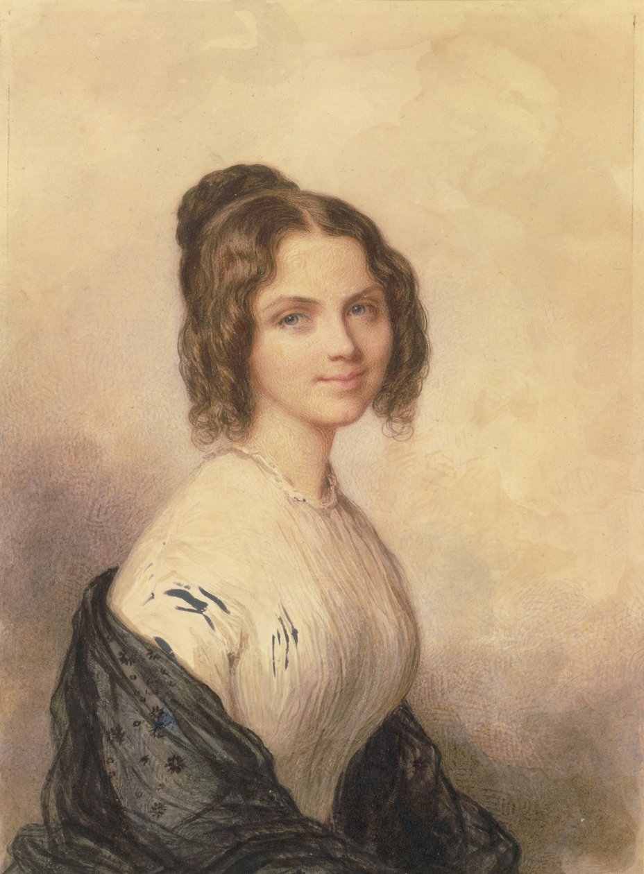 Anne Charlotte Lynch Daha sonra Bayan Vincenzo Botta, yak. 1847. by Savinien Edme Dubourjal