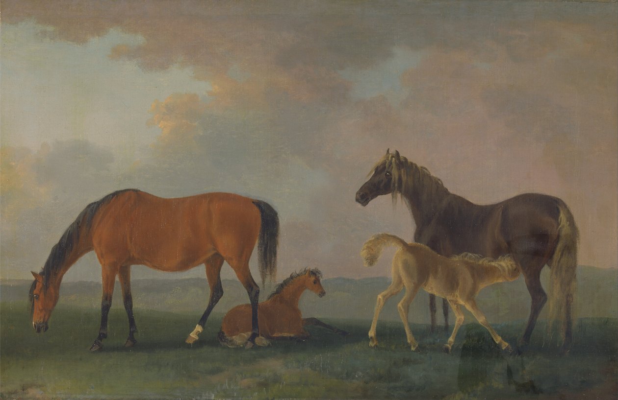 Mares ve Foals, sola dönük by Sawrey Gilpin