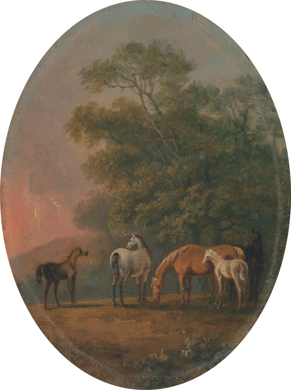 Mares and Foals [1795, Royal Academy of Arts, Londra, sergi kataloğu] by Sawrey Gilpin