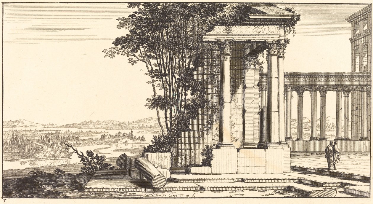 Klasik Harabelerle Peyzaj by Sébastien  Le Clerc I