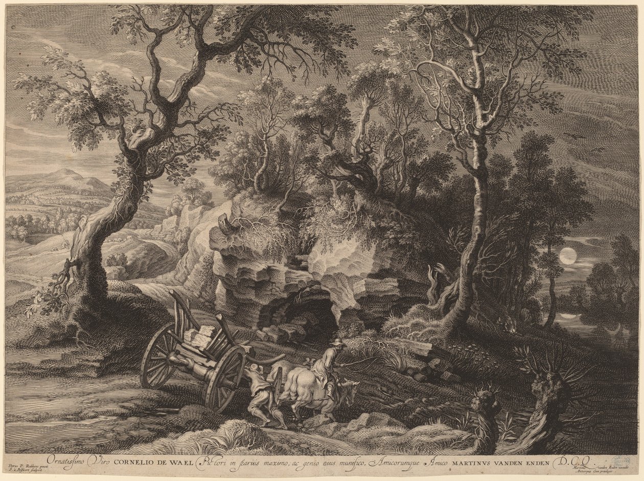 kayalık manzara by Schelte Adams Bolswert after Sir Peter Paul Rubens