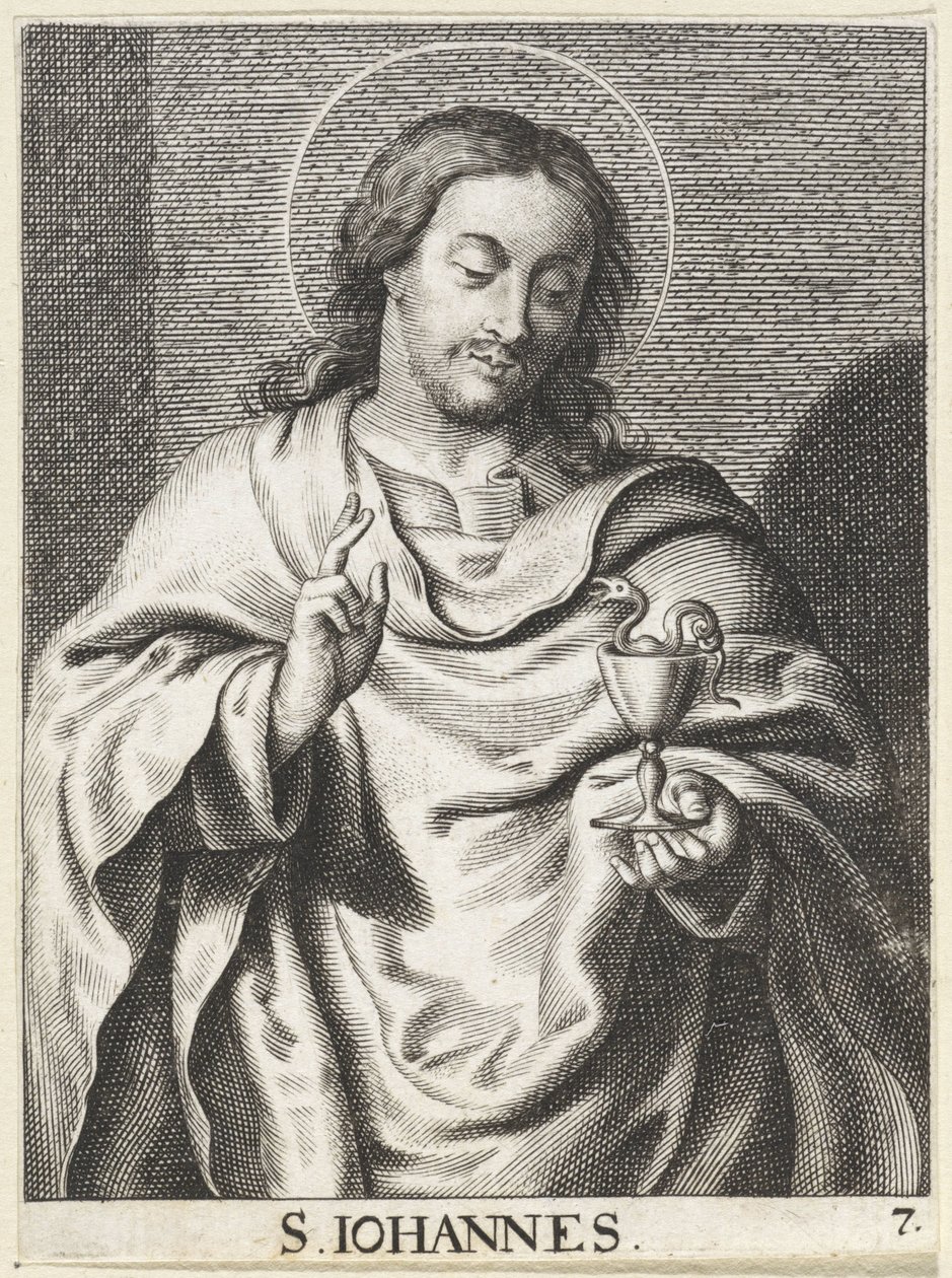 Aziz John Evangelist S. Johannes (nesne üzerindeki başlık) İsa, Meryem ve Havariler (dizi adı) by Schelte Adamsz. Bolswert (possibly)