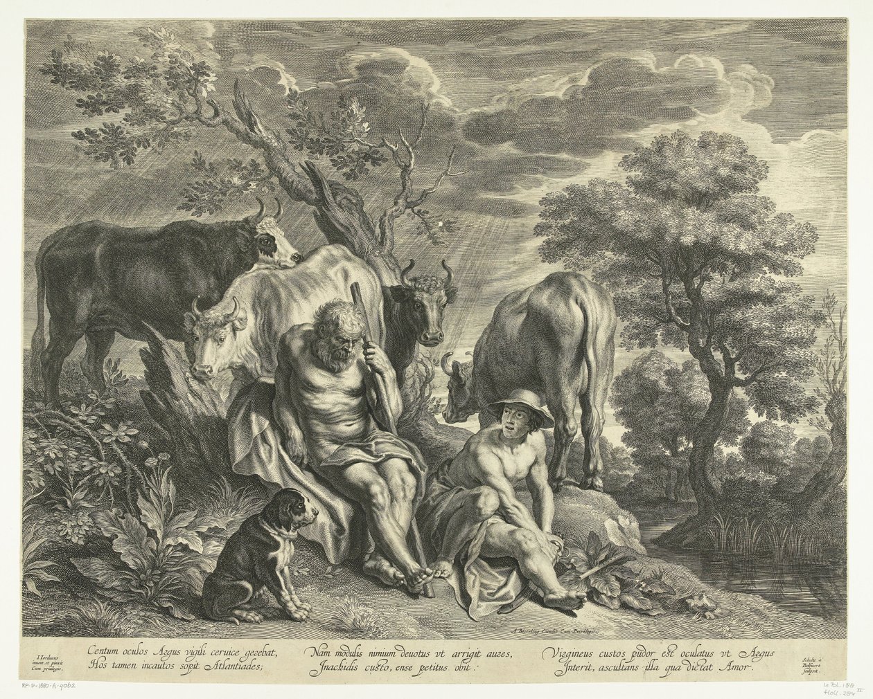 Merkür ve Argus by Schelte Adamsz. Bolswert