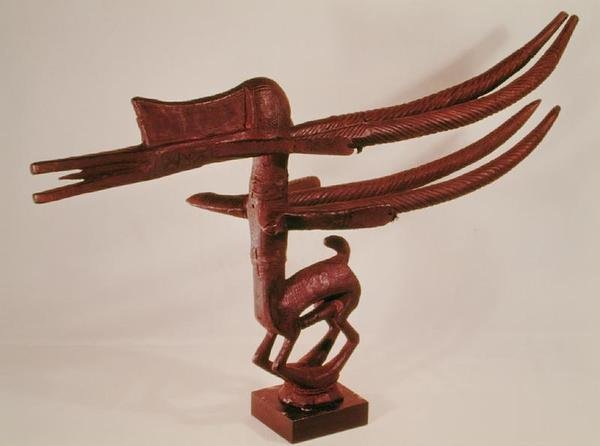 Antilop, Fildişi Sahili'nden bir Tuywara maskesinin parçası (ahşap) by School African
