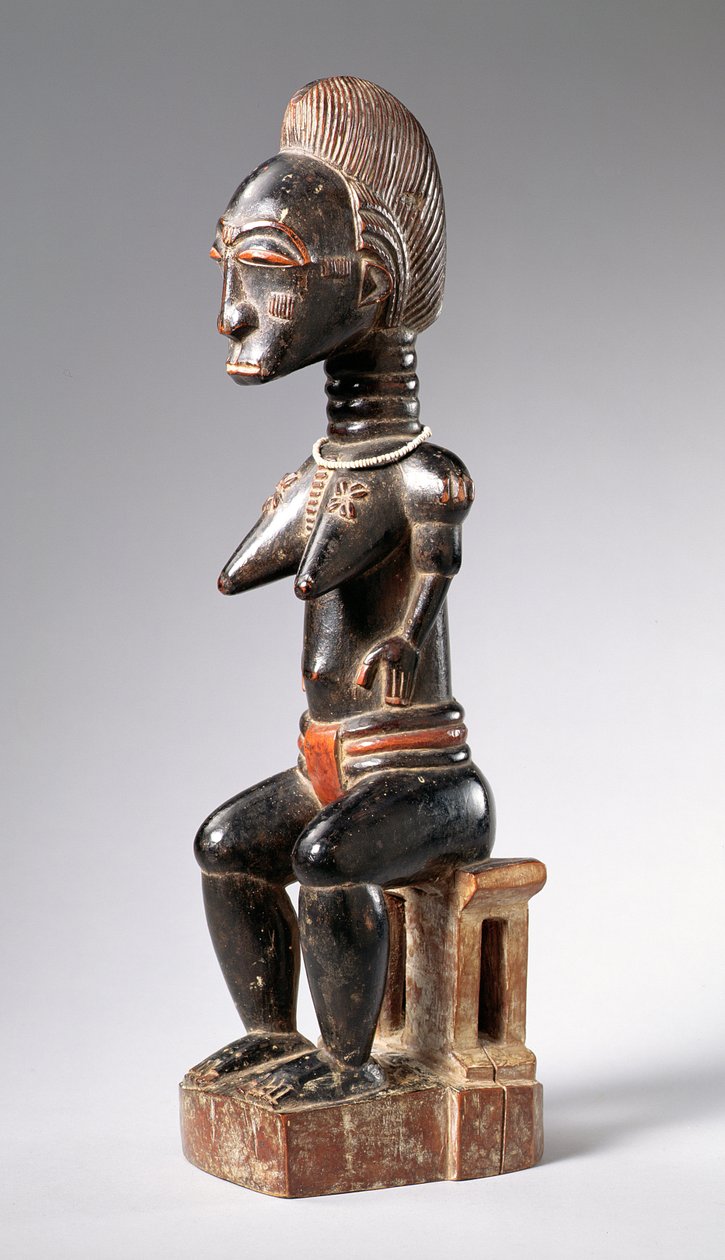 Baule Oturan Kadın Figürü (ahşap) (ayrıca bkz. 186366 by School African