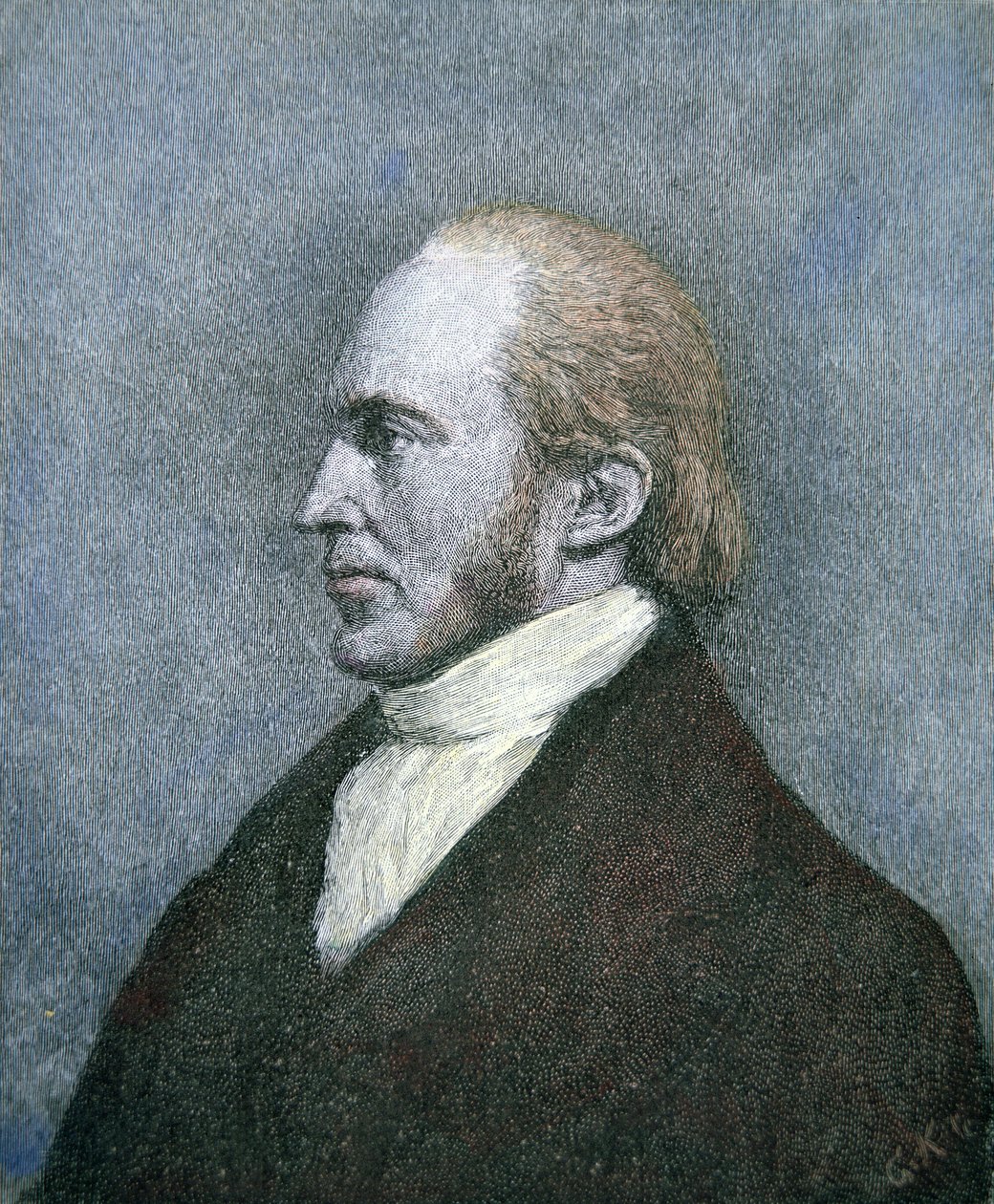 Aaron Burr (1756-1836) (renkli gravür) by School American