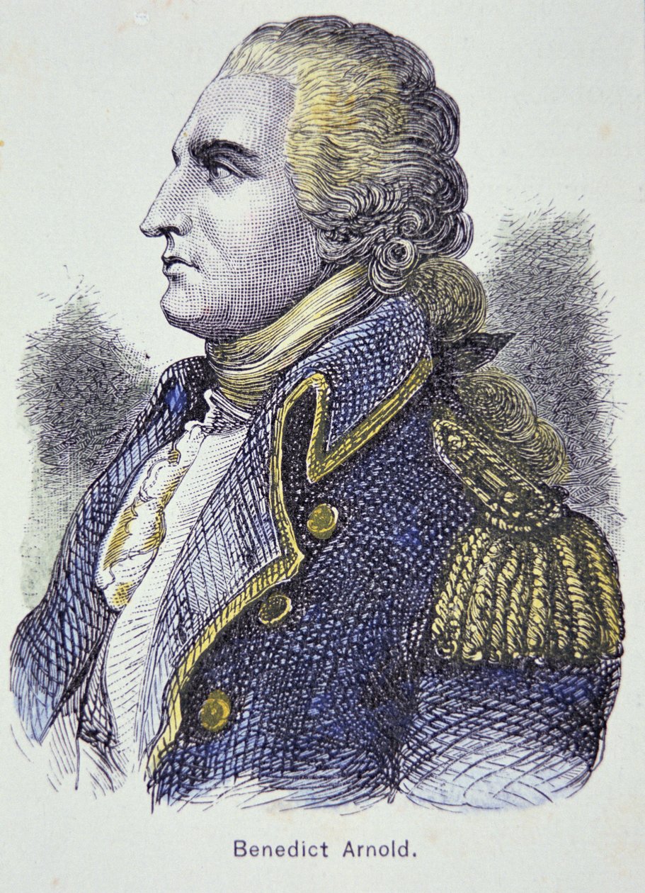 Benedict Arnold (renkli taş) by School American